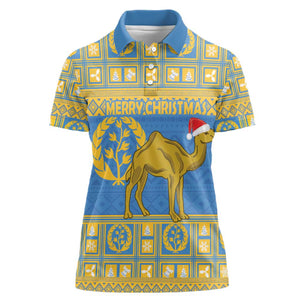 Personalized Eritrea Emblem Women Polo Shirt Ruhus Beal Lidet - Kente Pattern