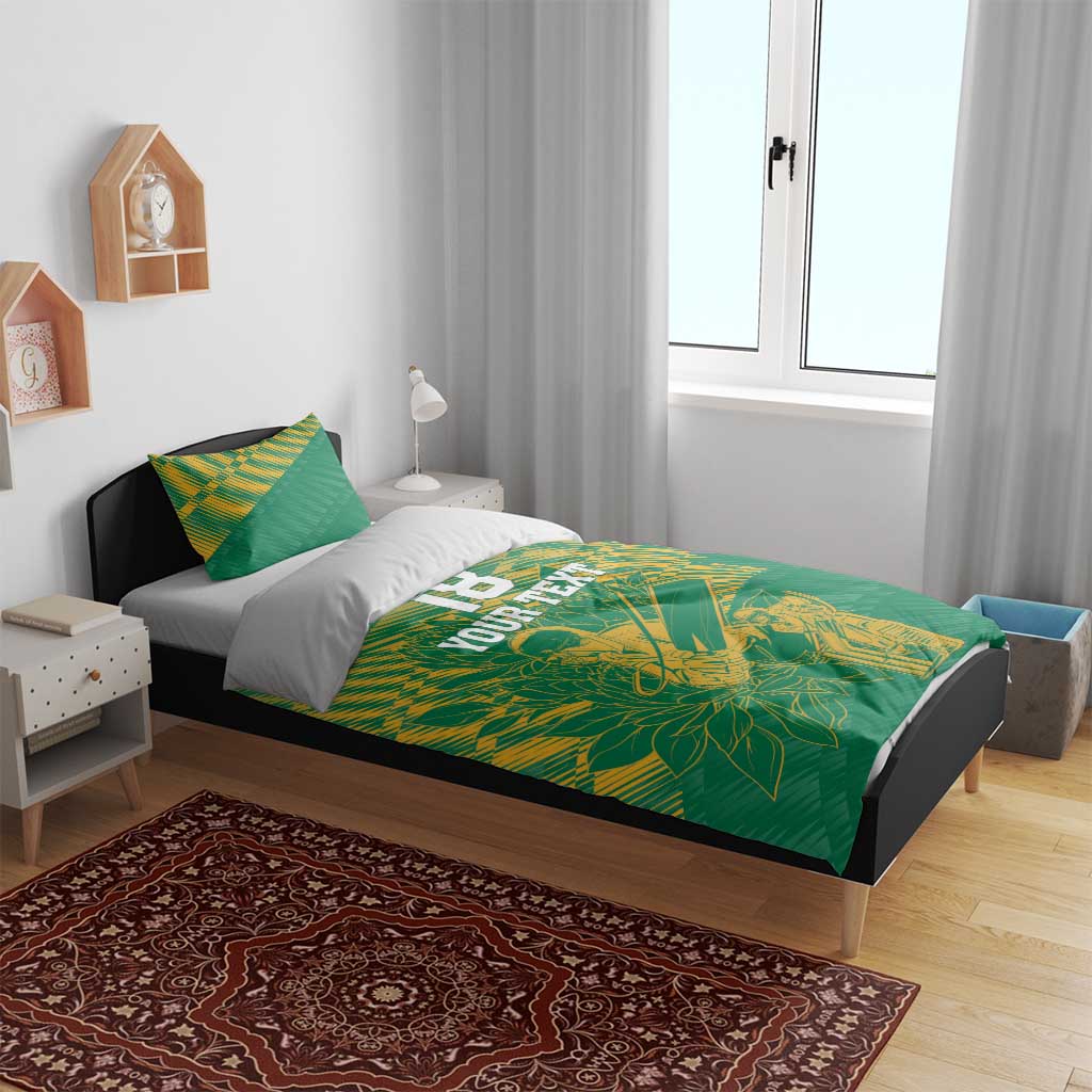Cricket South Africa Custom Bedding Set Green Version Proteas - African Pride