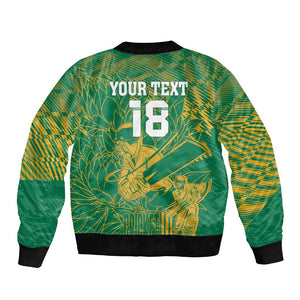 Cricket South Africa Custom Bomber Jacket Green Version Proteas - African Pride