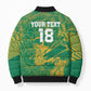 Cricket South Africa Custom Bomber Puffer Jacket Green Version Proteas