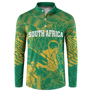 Cricket South Africa Custom Button Sweatshirt Green Version Proteas
