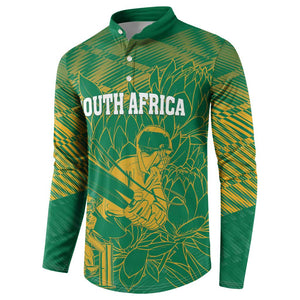 Cricket South Africa Custom Button Sweatshirt Green Version Proteas