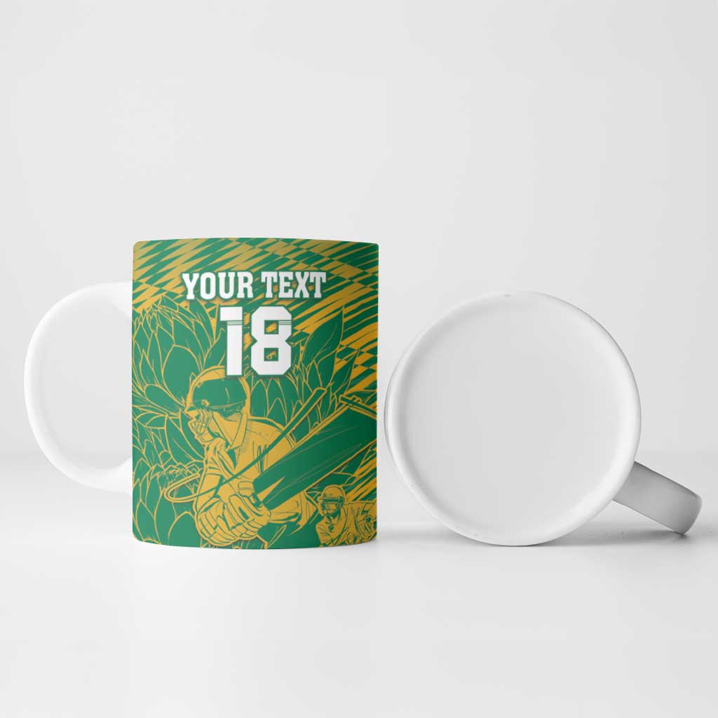 Cricket South Africa Custom Ceramic Mug Green Version Proteas