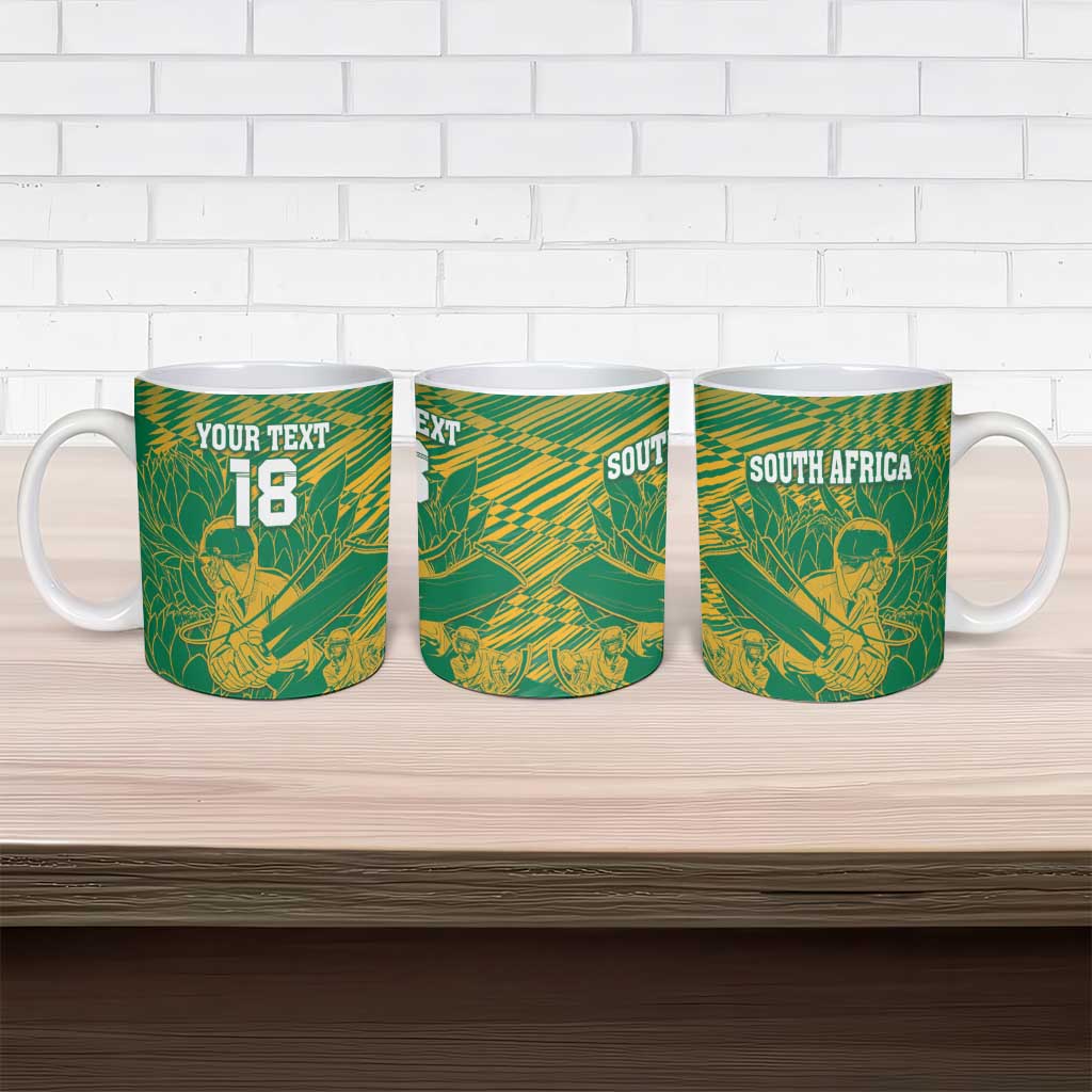 Cricket South Africa Custom Ceramic Mug Green Version Proteas