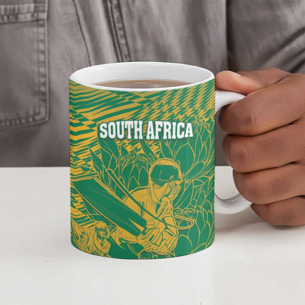 Cricket South Africa Custom Ceramic Mug Green Version Proteas