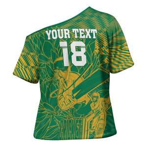 Cricket South Africa Custom Cross Shoulder Shirt Green Version Proteas
