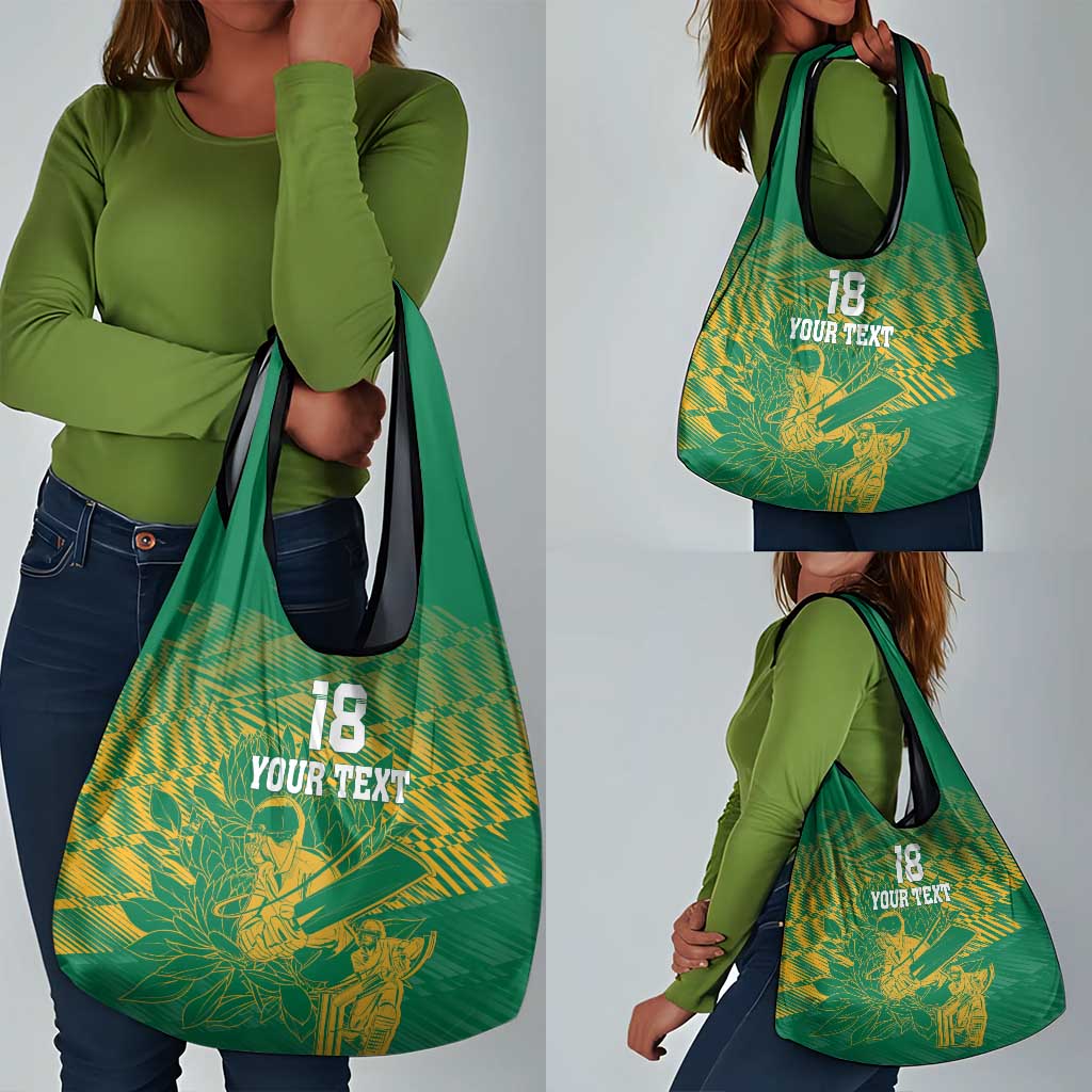 Cricket South Africa Custom Grocery Bag Green Version Proteas - African Pride