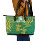 Cricket South Africa Custom Leather Tote Bag Green Version Proteas - African Pride