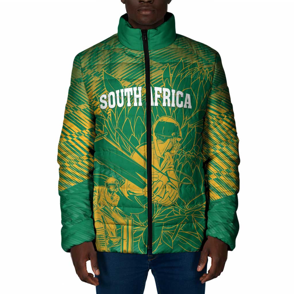 Cricket South Africa Custom Padded Jacket Green Version Proteas