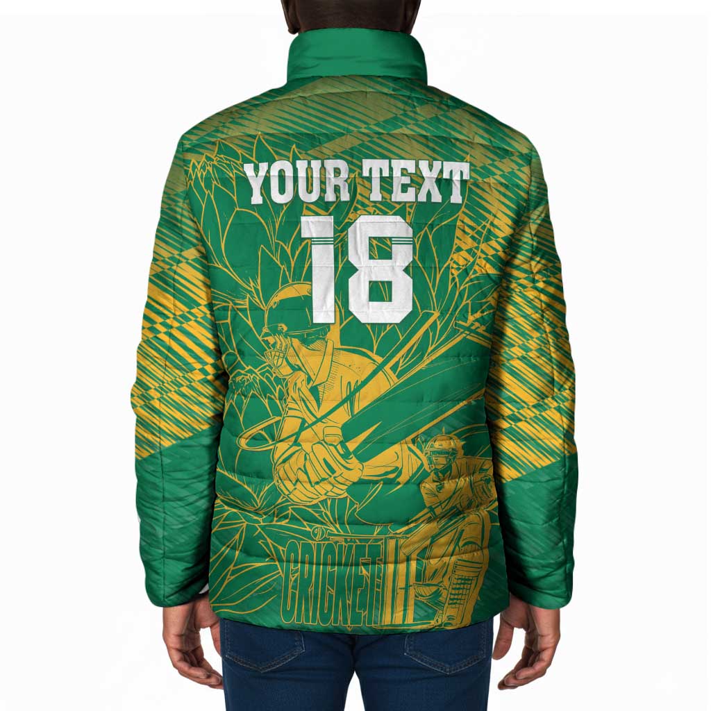 Cricket South Africa Custom Padded Jacket Green Version Proteas