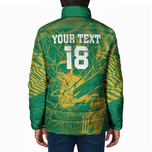 Cricket South Africa Custom Padded Jacket Green Version Proteas