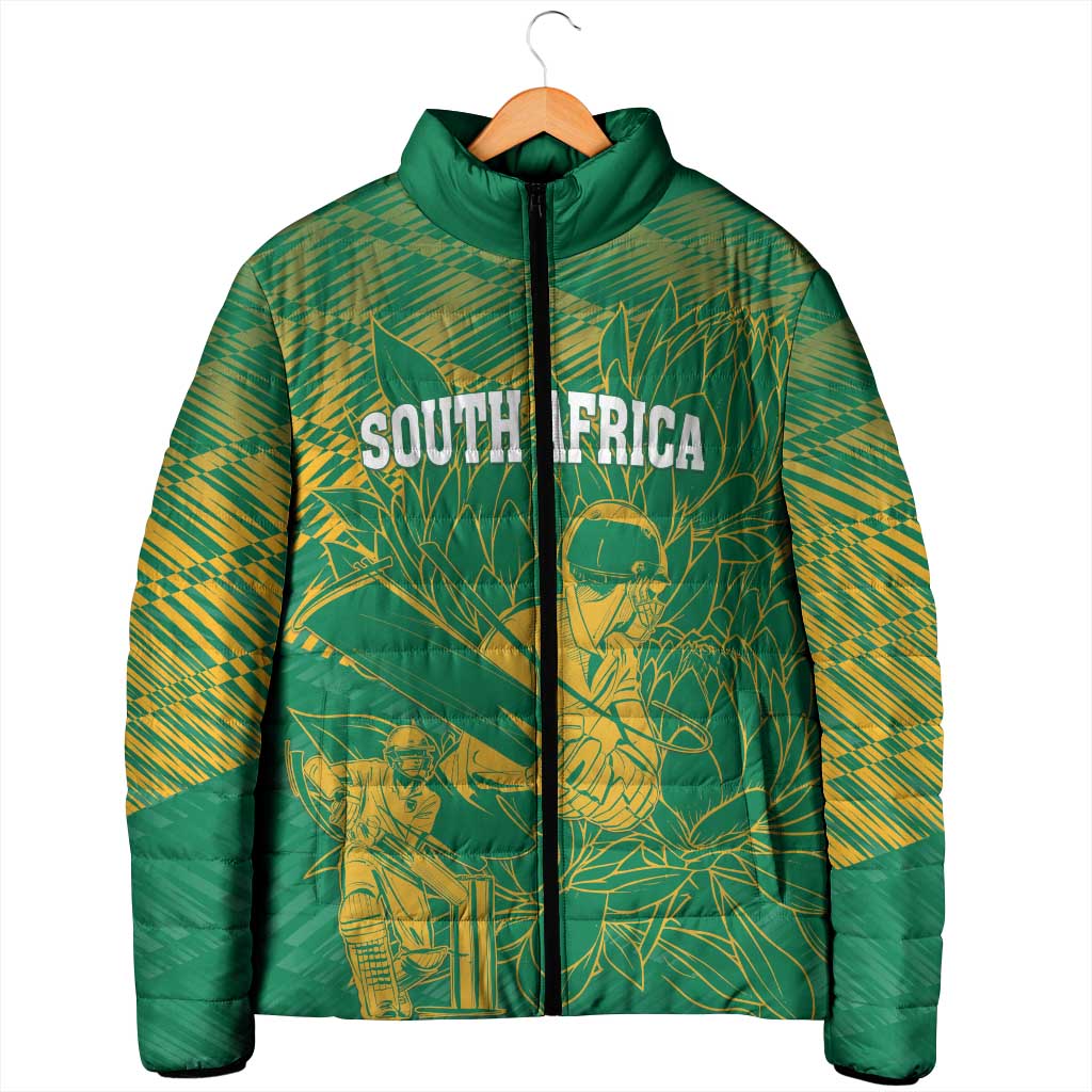 Cricket South Africa Custom Padded Jacket Green Version Proteas