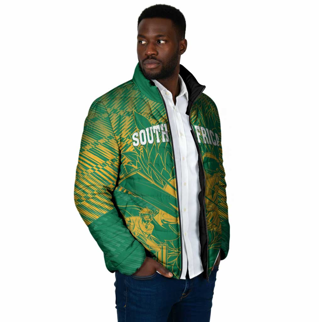 Cricket South Africa Custom Padded Jacket Green Version Proteas