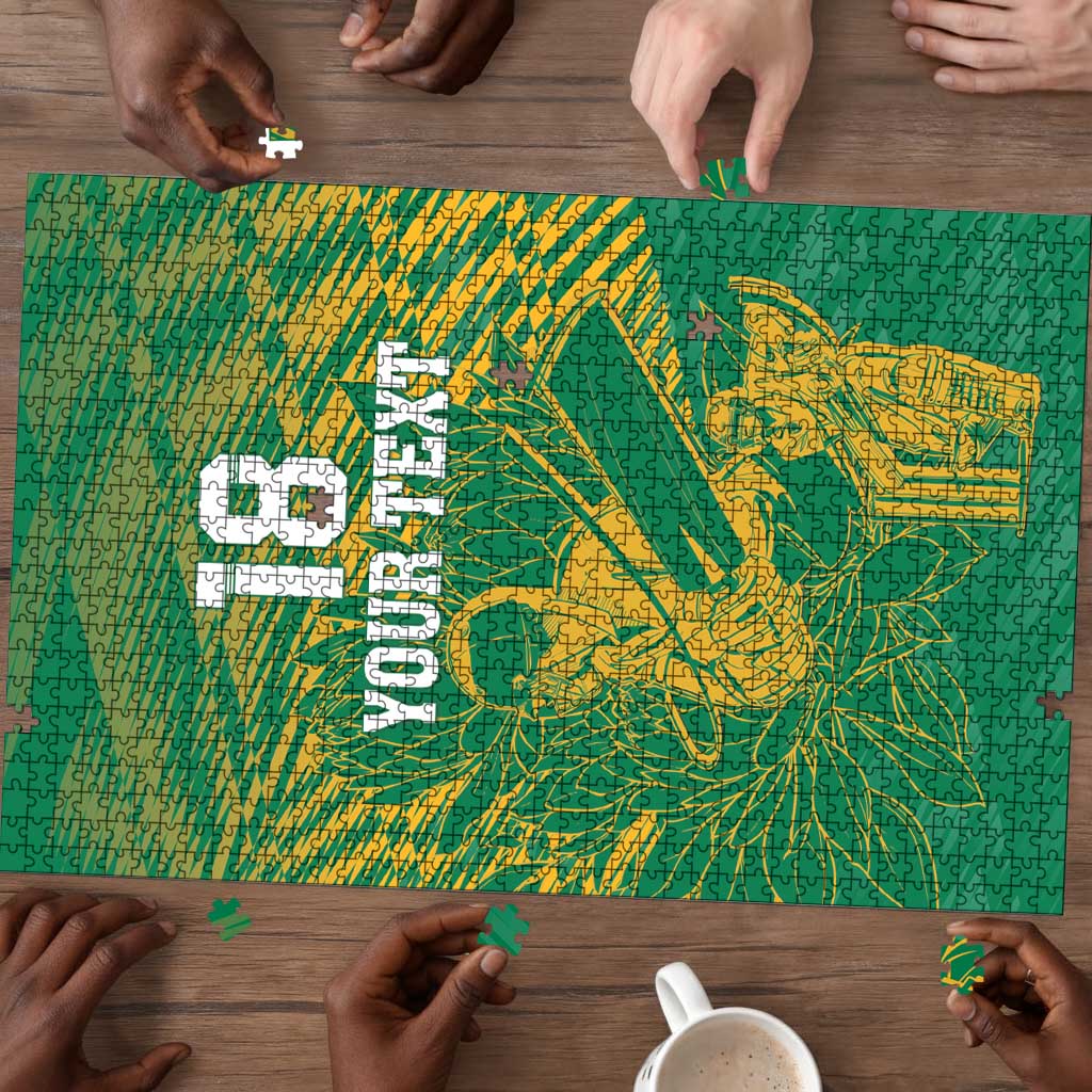 Cricket South Africa Custom Puzzle Green Version Proteas
