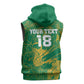 Cricket South Africa Custom Sleeveless Zip Hoodie Green Version Proteas - African Pride