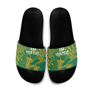 Cricket South Africa Custom Slide Sandals Green Version Proteas