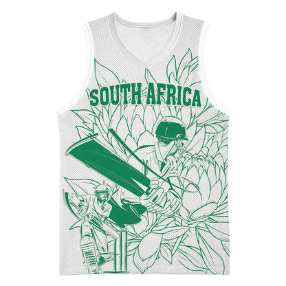 Cricket South Africa Custom Basketball Jersey White Version Proteas LT18