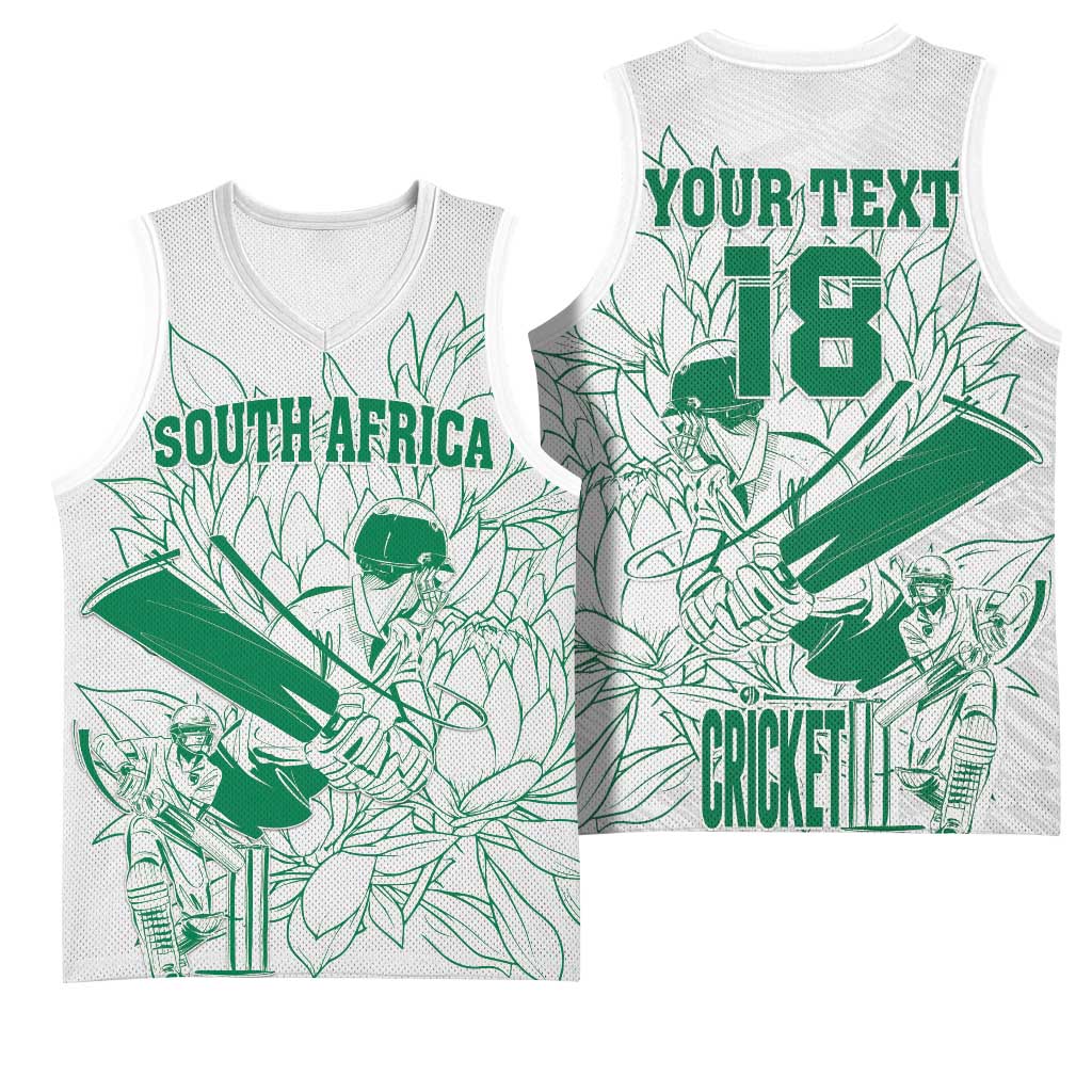 Cricket South Africa Custom Basketball Jersey White Version Proteas LT18