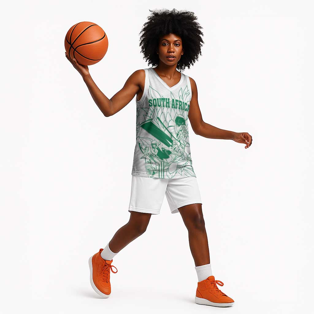 Cricket South Africa Custom Basketball Jersey White Version Proteas LT18