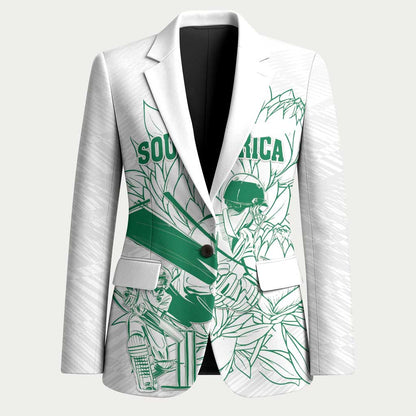 Cricket South Africa Custom Blazer White Version Proteas
