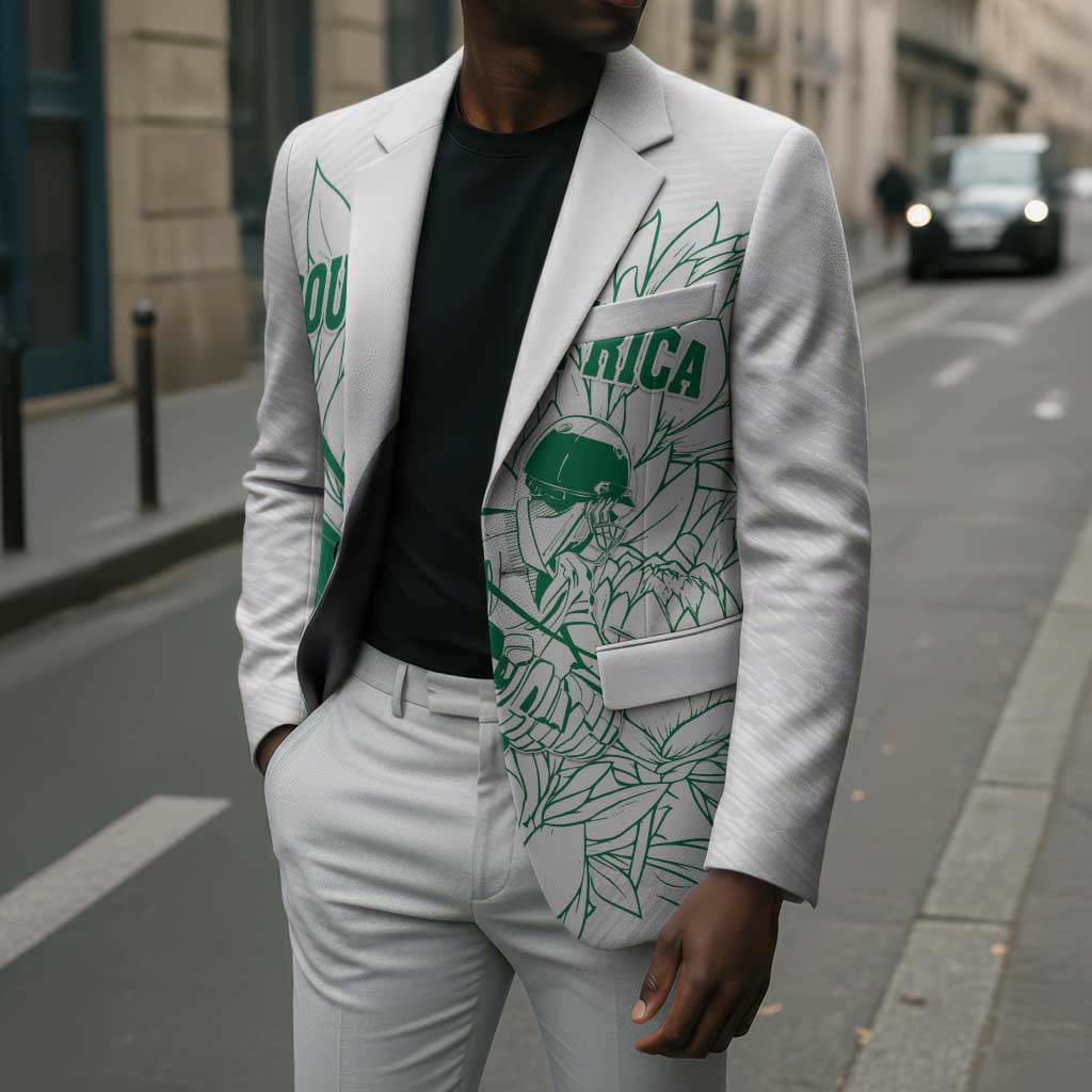 Cricket South Africa Custom Blazer White Version Proteas