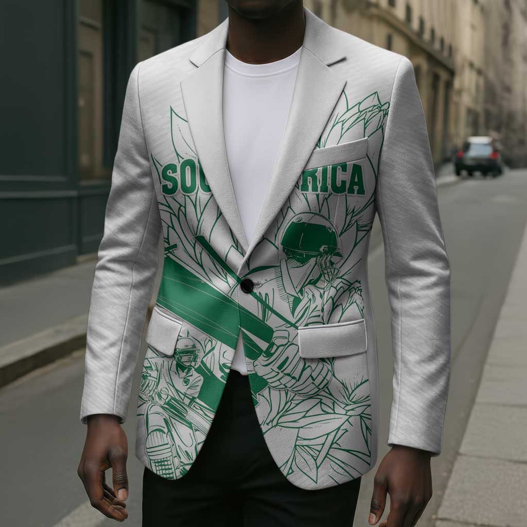 Cricket South Africa Custom Blazer White Version Proteas