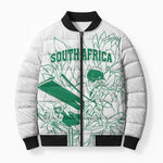 Cricket South Africa Custom Bomber Puffer Jacket White Version Proteas