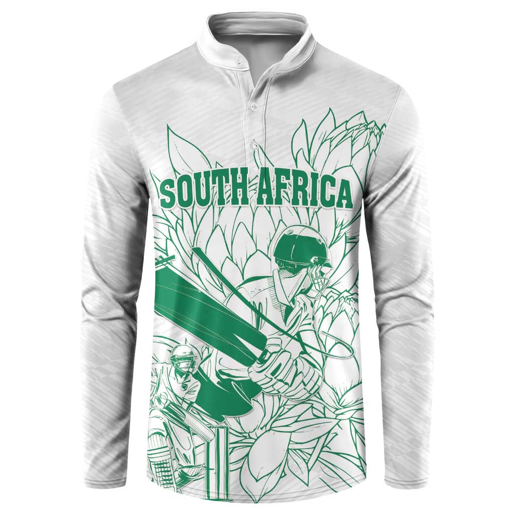 Cricket South Africa Custom Button Sweatshirt White Version Proteas