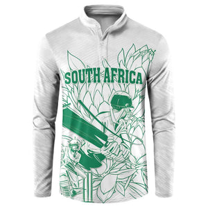 Cricket South Africa Custom Button Sweatshirt White Version Proteas