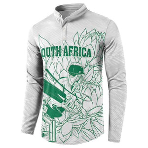 Cricket South Africa Custom Button Sweatshirt White Version Proteas