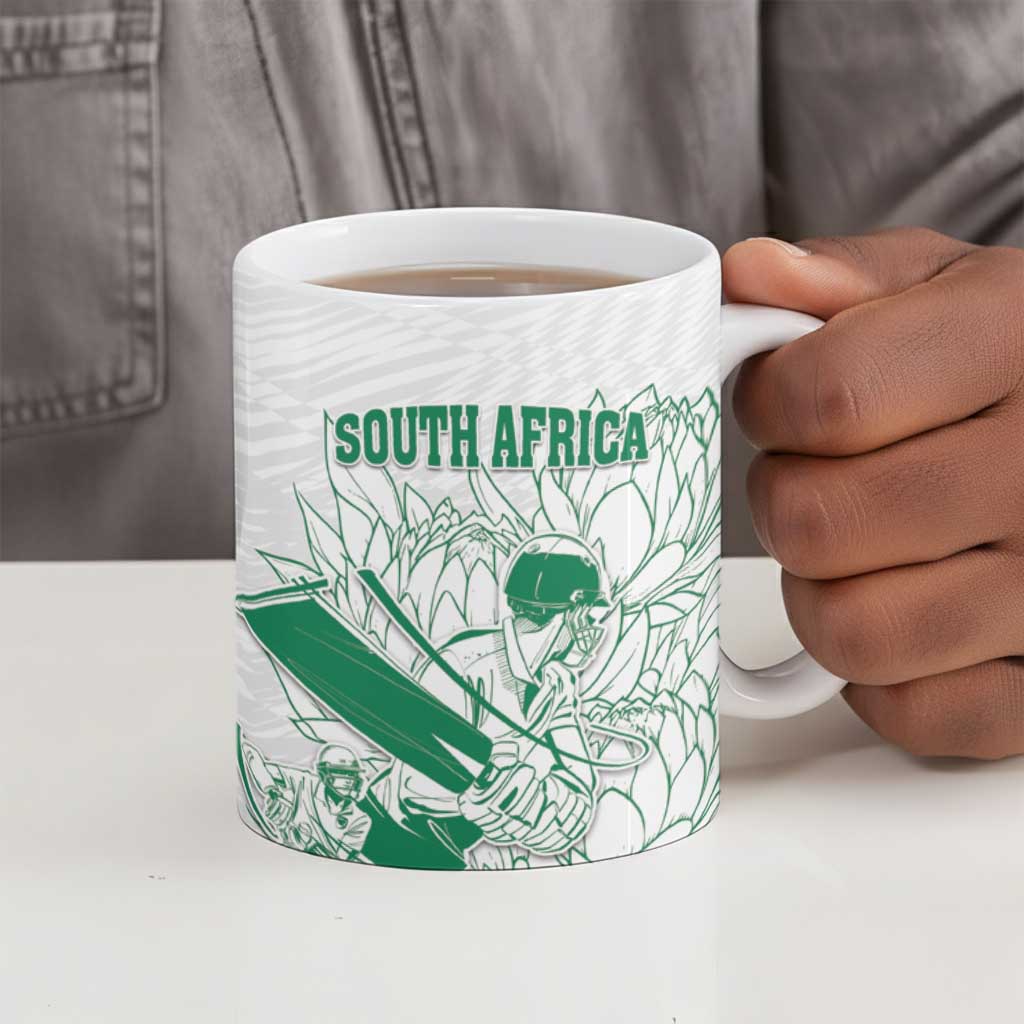 Cricket South Africa Custom Ceramic Mug White Version Proteas