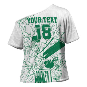 Cricket South Africa Custom Cross Shoulder Shirt White Version Proteas