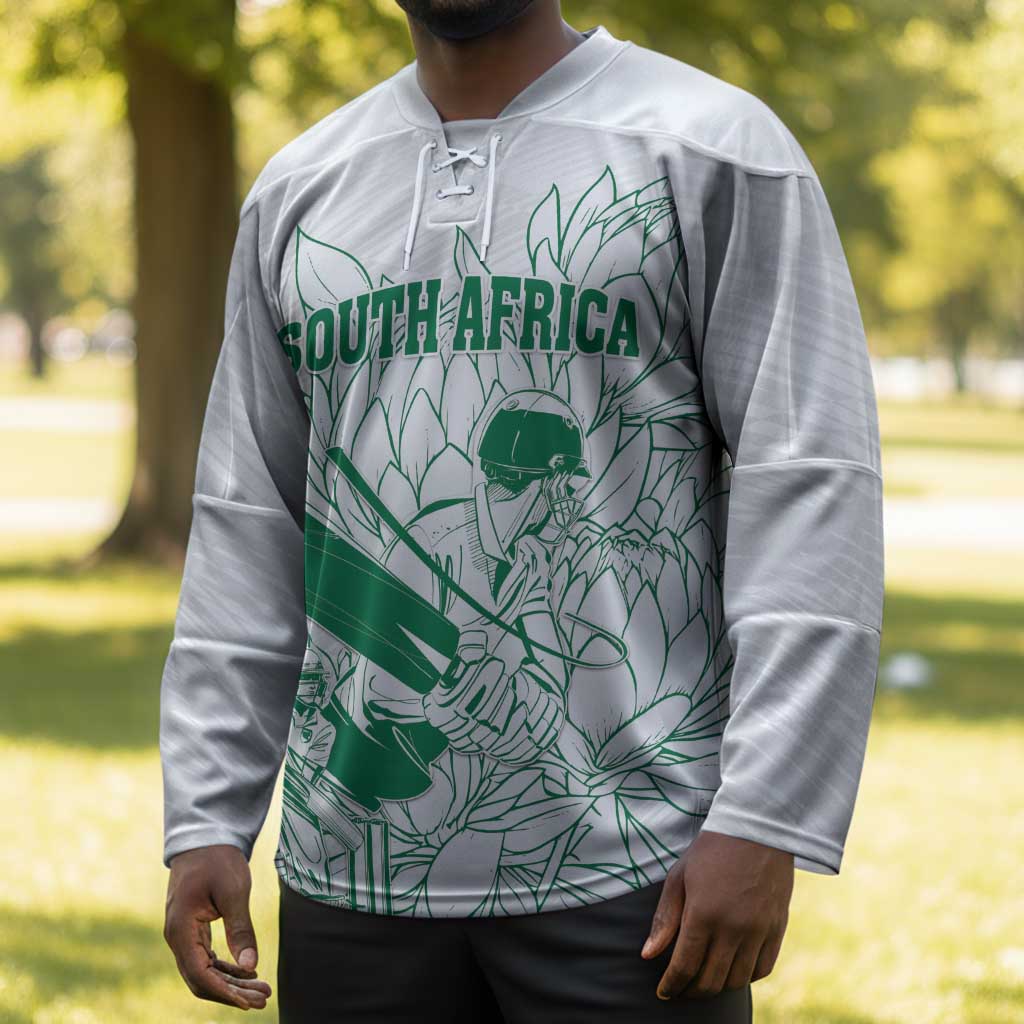 Cricket South Africa Custom Hockey Jersey White Version Proteas