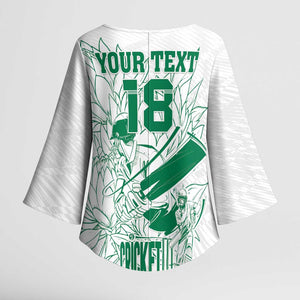 Cricket South Africa Custom Kimono Sleeve Blouse White Version Proteas