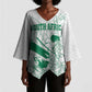 Cricket South Africa Custom Kimono Sleeve Blouse White Version Proteas