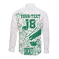 Cricket South Africa Custom Long Sleeve Button Shirt White Version Proteas - African Pride