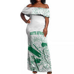 Cricket South Africa Custom Off Shoulder Maxi Dress White Version Proteas - African Pride