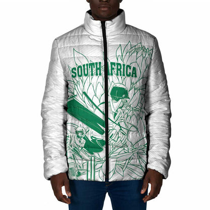 Cricket South Africa Custom Padded Jacket White Version Proteas