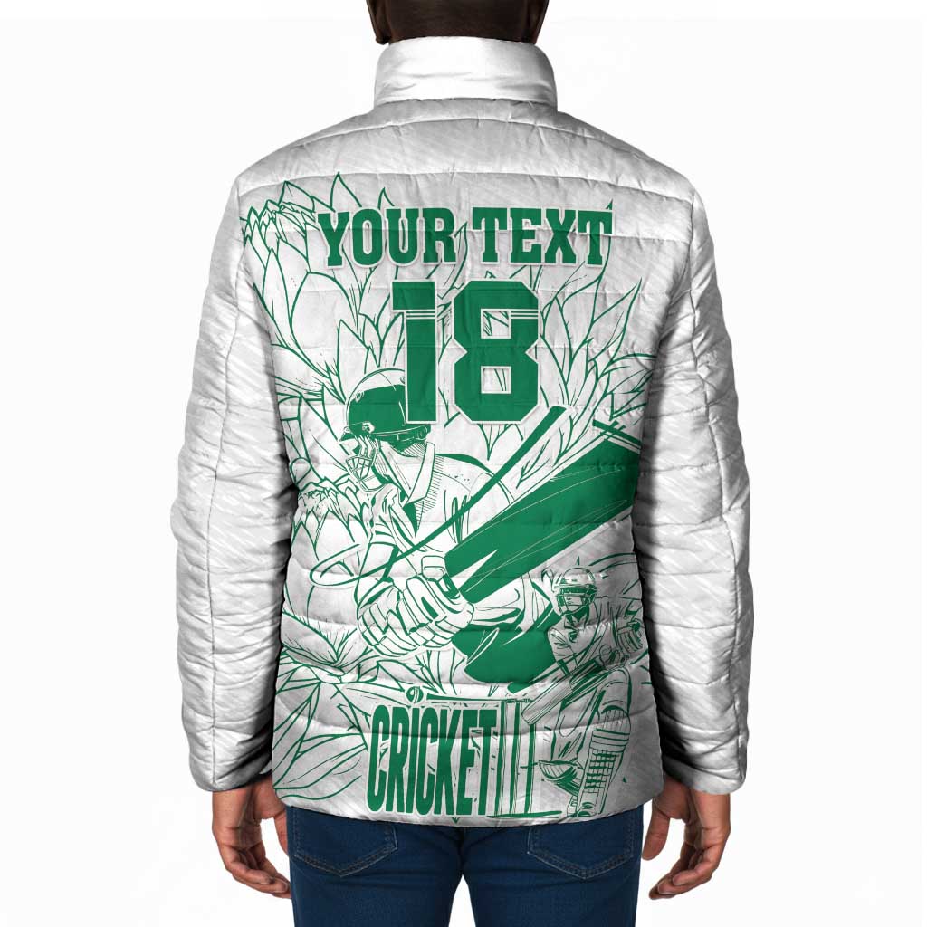 Cricket South Africa Custom Padded Jacket White Version Proteas