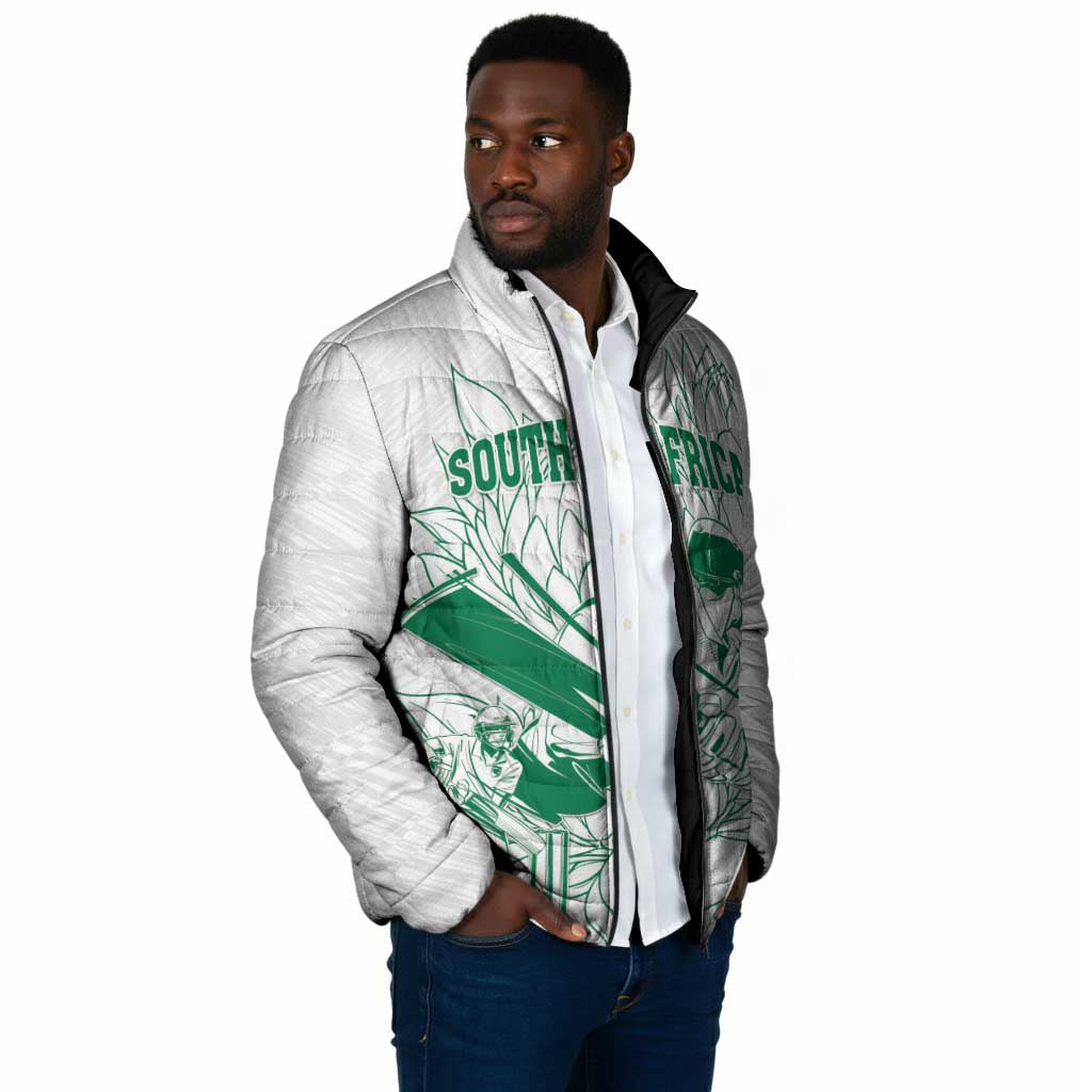 Cricket South Africa Custom Padded Jacket White Version Proteas