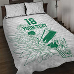 Cricket South Africa Custom Quilt Bed Set White Version Proteas - African Pride