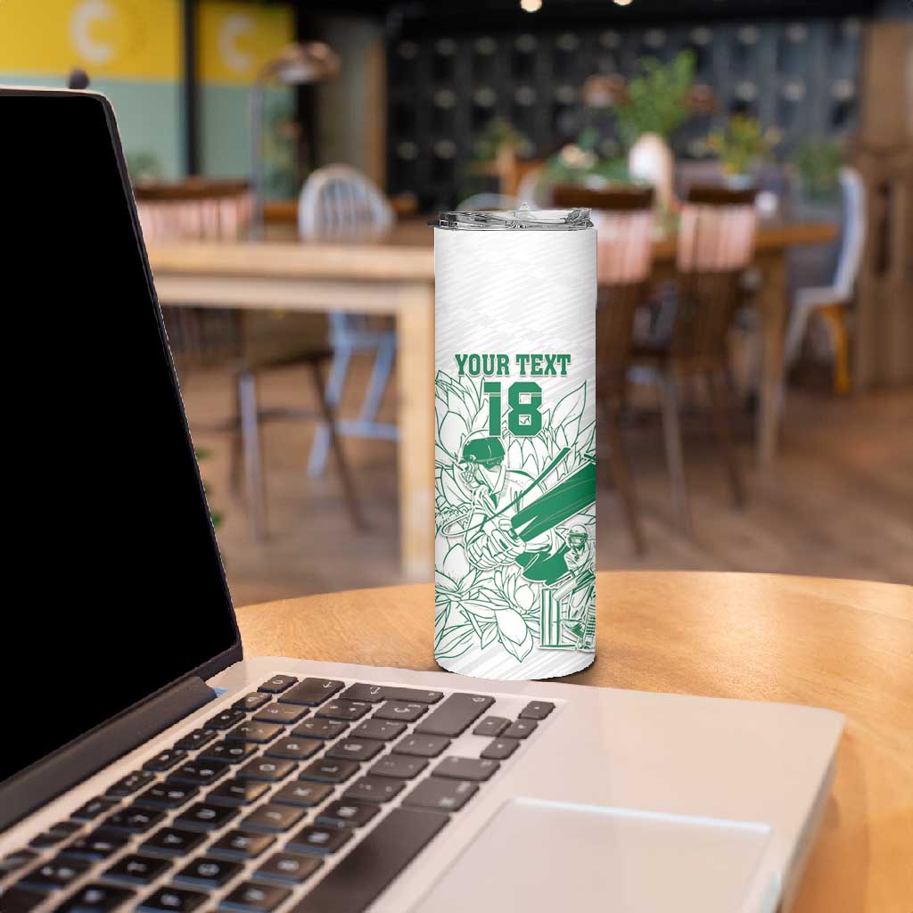 Cricket South Africa Custom Skinny Tumbler White Version Proteas - African Pride