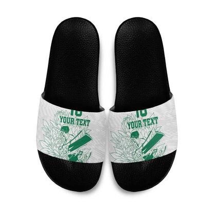 Cricket South Africa Custom Slide Sandals White Version Proteas