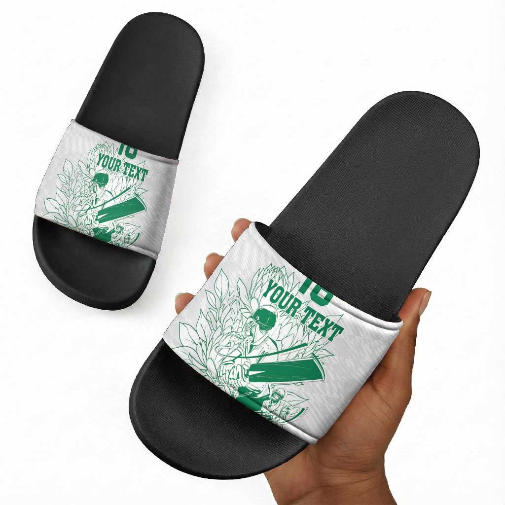 Cricket South Africa Custom Slide Sandals White Version Proteas