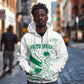 Cricket South Africa Custom Zip Hoodie White Version Proteas - African Pride