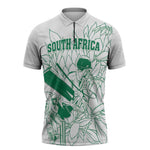 Cricket South Africa Custom Zipper Polo Shirt White Version Proteas