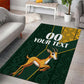 Custom South Africa Springbok Jumping Area Rug With Kente Patterns