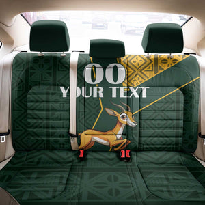 Custom South Africa Springbok Jumping Back Car Seat Cover With Kente Patterns