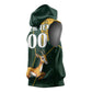 Custom South Africa Springbok Jumping Sleeveless Hoodie With Kente Patterns - African Pride
