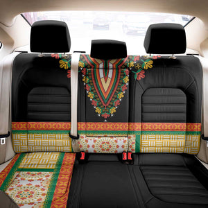 Africa Dashiki Back Car Seat Cover Embroidery Neckline Floral Pattern